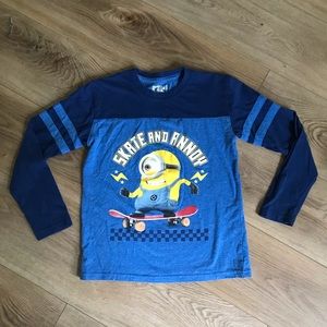 🌿 5/$25 🌿 Despicable Me Vintage-Inspired Boys Long Sleeve T-shirt sz 6/7
